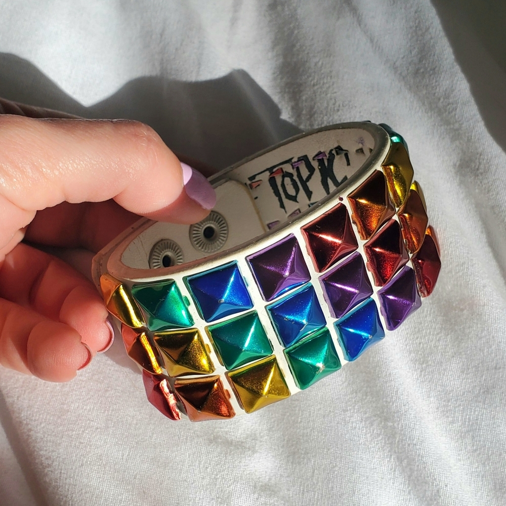 Rainbow stud cuff